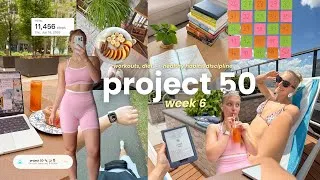 Thumbnail: changing my life in 50 days 👟 project 50 week 6, weekend routine, daily habits, staying disciplined