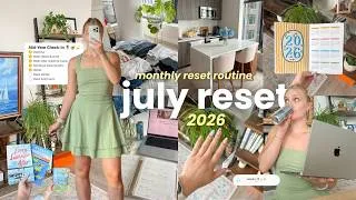 Thumbnail: july reset vlog ☀️ deep cleaning, mid-year check in, new goals, bullet journal, self-care
