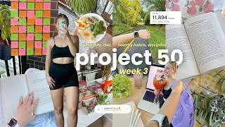 Thumbnail: changing my life in 50 days 👟 project 50 week 3, sunday reset, finding balance, healthy habits