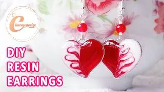 Thumbnail: UV レジン | DIY UV Resin Earrings |No mold Make your own Frame With Craft wire | Step By Step Tutorial