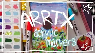 Thumbnail: try ARRTX acrylic markers with me!!