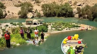 Thumbnail: 🏝️🌊 How They Live on This River Island! | Nomadic Family’s Zagros Adventure 🎣🔥