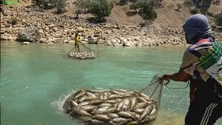Thumbnail: 😱 How Do They Fish Here?! | Nomadic Men on a Hidden Island in the Zagros 🏝️🎣