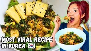 Thumbnail: This was the MOST VIRAL RECIPE in KOREA 🇰🇷 (Bomdong Bibimbap / Bok Choy Bibimbap) 🔥