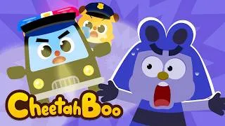 Thumbnail: 🚨 Wee-woo! Found the Bad Guy! Stop Right There! 🚓 | Police Car song | Vehicles songs | #Cheetahboo