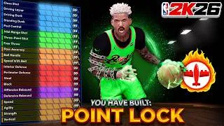 Thumbnail: *RARE* "POINT LOCK" POINT GUARD LOCKDOWN DEFENDER BUILD IN NBA 2K26 - BEST PG BUILD 2K26