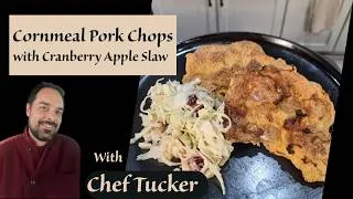 Thumbnail: Easy Cornmeal Fried Pork Chops & Apple Slaw