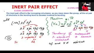 Thumbnail: Inert Pair Effect| WJEC A Level Chemistry| Unit 3| Saad Anwar