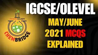 Thumbnail: 5070/12 May/june 2021 MCQ paper , Detailed and Easy  Explanation