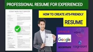 Thumbnail: How to write an ATS Resume For Experienced People (Step by Step Tutorial) | How to Write a Resume