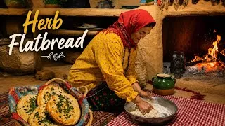 Thumbnail: The Softest Herb Flatbread | Traditional Village Bread Recipe with Local Butter🥞🔥