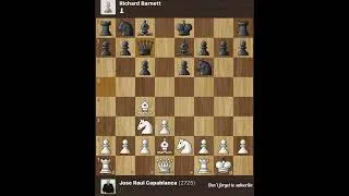 Thumbnail: Jose Raul Capablanca vs Richard Barnett • Simil 42b, Bromley - England