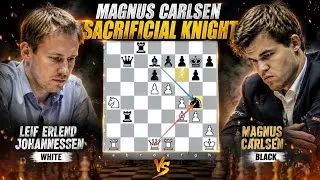 Thumbnail: Carlsen's poisoned knight ends in checkmate || Leif Erlend Johannessen vs Magnus carlsen...!!!🔥