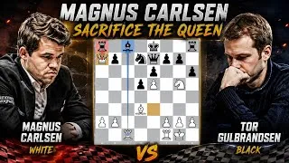 Thumbnail: Magnus carlsen sacrifice the queeeenn || Magnus Carlsen vs Tor Gulbrandsen...!!!🔥