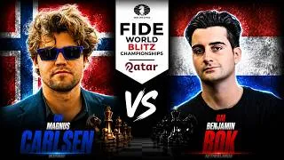 Thumbnail: GM Benjamin Bok vs GM Magnus Carlsen | World Blitz Championships