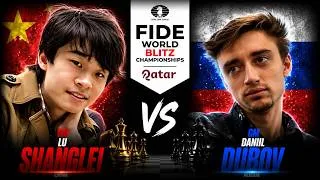Thumbnail: GM Lu Shanglei vs GM Daniil Dubov | World Blitz Championships