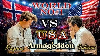 Thumbnail: Magnus Carlsen VS Fabiano Caruana || Norway Chess 2025, Round-9 Armageddon