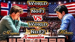 Thumbnail: Magnus Carlsen VS Hikaru Nakamura || Norway Chess 2024,Round-2 Armageddon