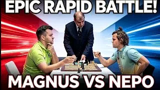 Thumbnail: EPIC RAPID BATTLE! Magnus vs Nepo — Tech Mahindra 