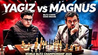 Thumbnail: Magnus Carlsen vs Yagiz — THE BEST 14-YEAR-OLD EVER! World Rapid 2025