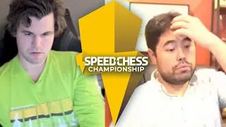 Thumbnail: Oh No! He Blundered The Bishop | Magnus vs Hikaru | SCC 2022