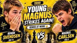 Thumbnail: Young Magnus Carlsen vs Bendik Svendsen — The Game That Shocked Norway!