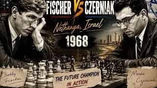 Thumbnail: Bobby Fischer vs Moshe Czerniak. Nethanya, Israel 1968