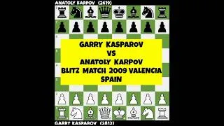 Thumbnail: Garry Kasparov vs Anatoly Karpov  |  Blitz Match 2009 Valencia Spain @chessgambit630