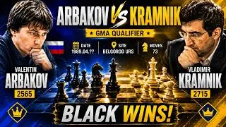 Thumbnail: How a 14-Year-Old Kramnik DESTROYED a GM! Arbakov vs Kramnik 1989