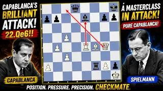 Thumbnail: Capablanca's Brilliant Attack! 22.Qe6!! | Capablanca vs Spielmann 1911