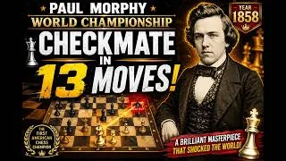 Thumbnail: 😱 See How Paul Morphy's 13-Move Checkmate in World Chess Championship 1858 | Became Chess History! 🔥