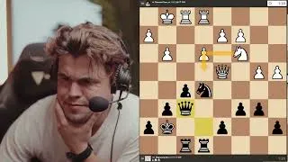 Thumbnail: Magnus Carlsen Destroys 2900+ Player While Eating Noodles!