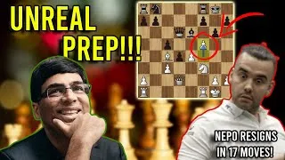 Thumbnail: VISHY ANAND CRUSHES NEPO in 17 MOVES!