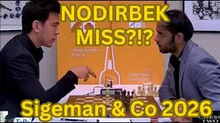 Thumbnail: Nodirbek Abdusattorov’s Costly Mistake vs Arjun Erigaisi   Tepe Sigeman Chess 2026