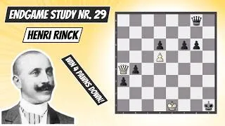 Thumbnail: Winning 4 Pawns Down! | Endgame Study nr. 29 (Henri Rinck, 1912)