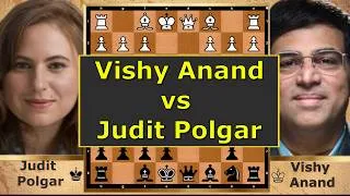 Thumbnail: JUDIT POLGAR vs VISHY ANAND – Najdorf Showdown! ♟🔥 #juditpolgar #anand #chesslegends