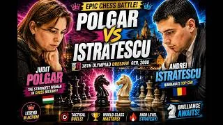 Thumbnail: Judit Polgar vs Andrei Istratescu. 38th Olympiad Dresden GER, 2008.