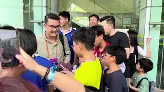 Thumbnail: GM David Howell gets swarmed by fans entering Queen Elizabeth Stadium in Hong Kong
