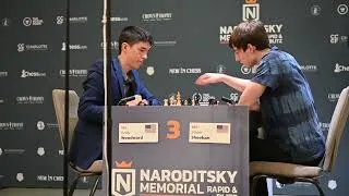 Thumbnail: Andy Woodward and Ethan Sheehan draw to end the last round of the Naroditsky Memorial blitz finals