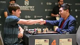 Thumbnail: Wesley So slows down Ethan Sheehan in round 8 of Naroditsky Memorial blitz finals (clips)