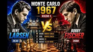 Thumbnail: Bobby Fischer vs Bent Larsen | A Brilliant Chess Masterpiece | Monte Carlo 1967