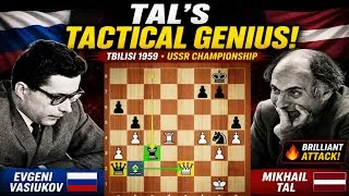 Thumbnail: Mikhail Tal’s Brutal Tactical Genius! 😱 Vasiukov vs Tal | Tbilisi 1959