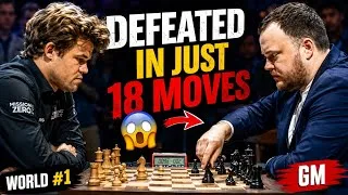 Thumbnail: Magnus Carlsen DESTROYS a Grandmaster in Just 18 Moves!