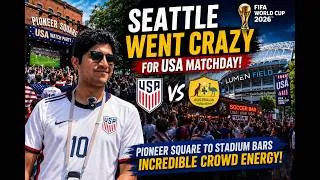 Thumbnail: USA Matchday in Seattle 🇺🇸⚽ World Cup 2026 Crowd Energy Outside the Stadium