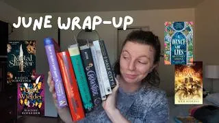 Thumbnail: the 12 books I read in June | my honest thought's | lots of fantasy, romance, and sci-fi!
