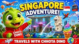 Thumbnail: Chhota Dino Singapore Adventure 🇸🇬 | Marina Bay Sands, Merlion & Gardens by the Bay | Kids Travel