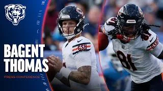 Thumbnail: Tyson Bagent, Zavion Thomas on Bears' 24-15 preseason victory vs. Titans | Press Conference