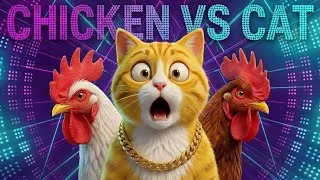 Thumbnail: 4-Minute Super Funny Megamix 😂 Chickens, Roosters & Cats | Cat vs Chicken Dance Battle