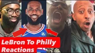 Thumbnail: Jaylen Brown, Maxey, Gillie & The World REACT To LeBron James Signing To Philly