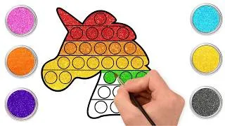 Thumbnail: Pop It  Unicorn Drawing For Kids ✏️🦖| Step By Step Drawing Tutorial | Chiki Doodle